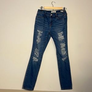 PacSun Super Stretch High Rise Distressed Jeans